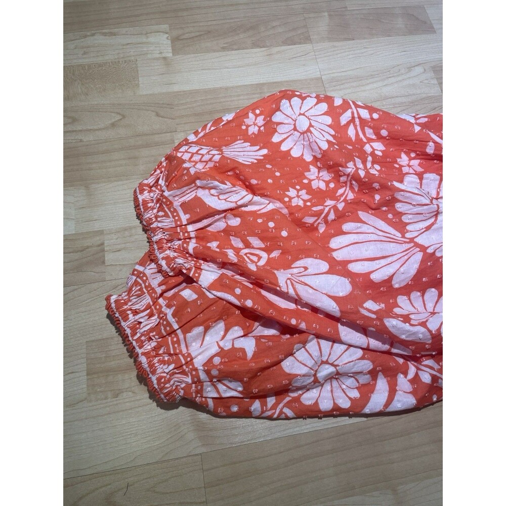 FARM RIO Orange Neon Jungle Blouse Size Large - Picture 7 of 12